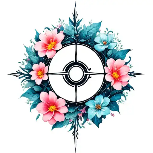 Reiki Cho Ku Rei Symbol From Flowers