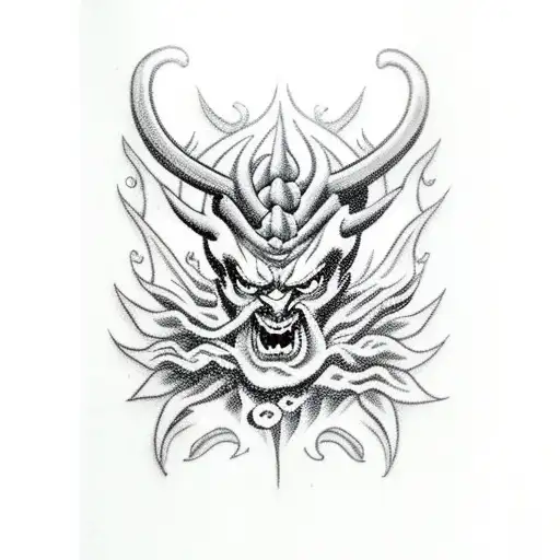 Big Scary Satan With Flames Around