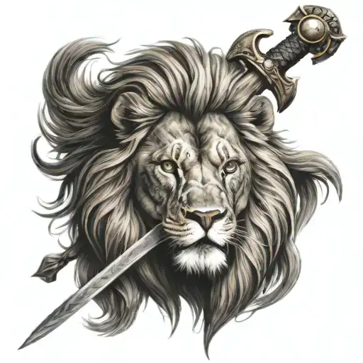 Warrior Lion With Sword