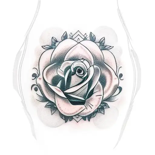 Buda With Roses And Moon