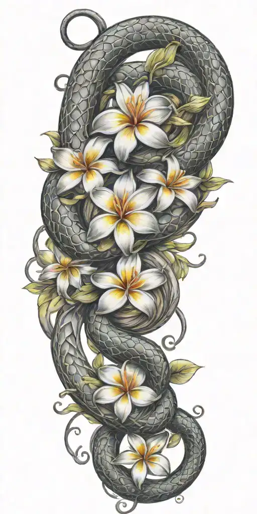 Dragon Coil Plumeria Flowers Growing