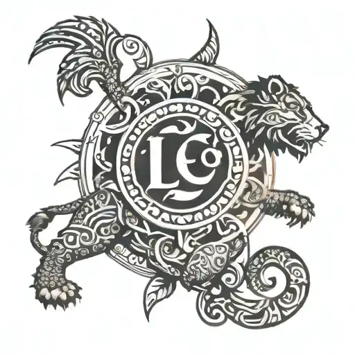 Zodiac Sign Leo Polynesian Style