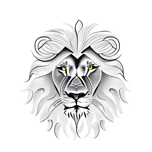 Lion Theme Tattoo For Back Arm
