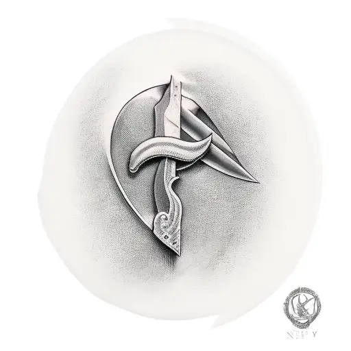 Sword Pointing Down On Back