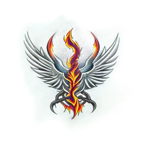 Phoenix With Fire Sleeve