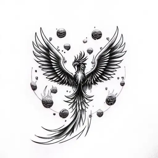 A Phoenix Rising With Chains Falling