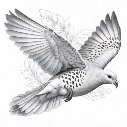 Turtle Dove Flying