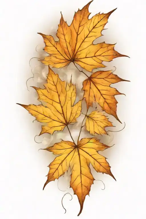 Autumn Leaves Blowing In The Wind