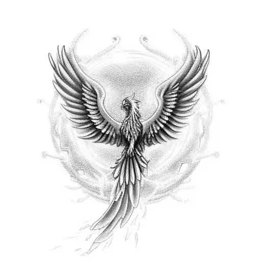 A Phoenix Rising With Chains Falling