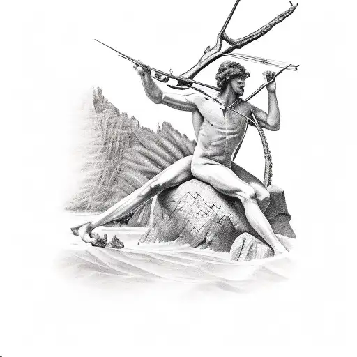 Picture Saint Sebastian Is Leand On The Palm Tree