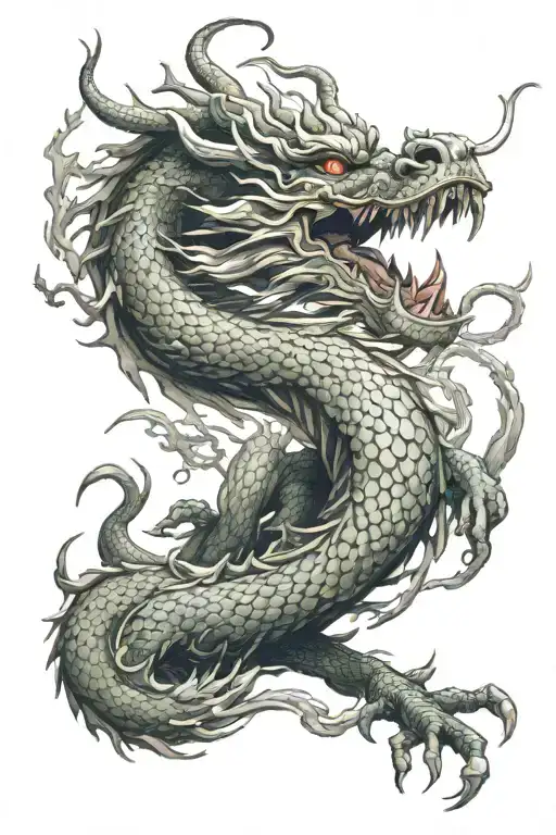 Chinese Dragon Enveloping The