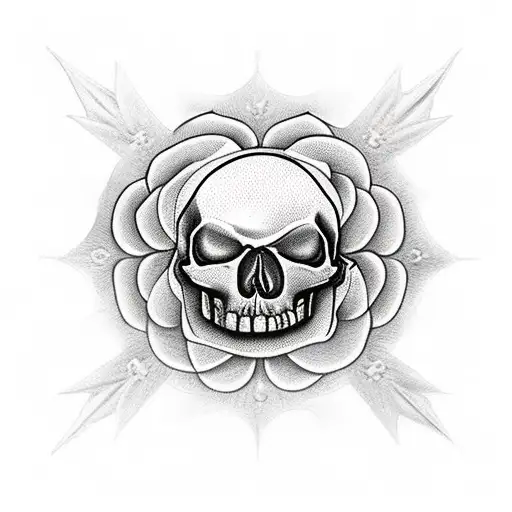 Amarican Flag Skulls Clock Roses