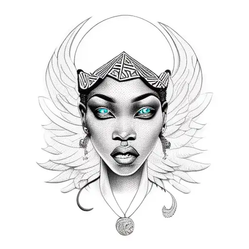 Black African Woman Angel