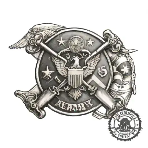 Us Army And Fire Paramedic Symbol