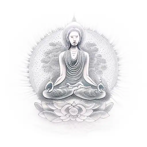 A Serene Meditation Scene With Healing Energy Flowing Through The Body