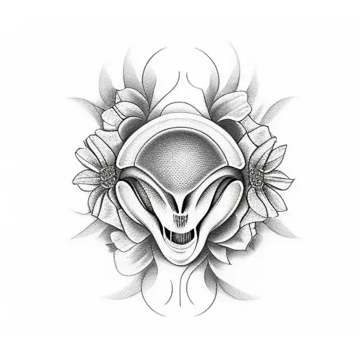 Alien With A Flower