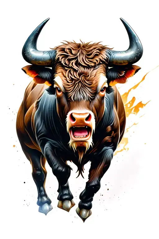 Wild Angry Bull