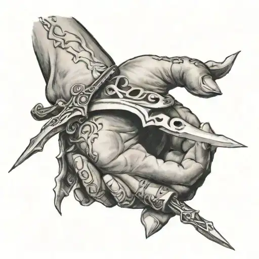 Hands Pierced By A Sword