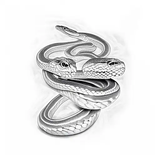 Snake Eating Itself With Symbols Representing The Seven Deadly Sins In Its Scales