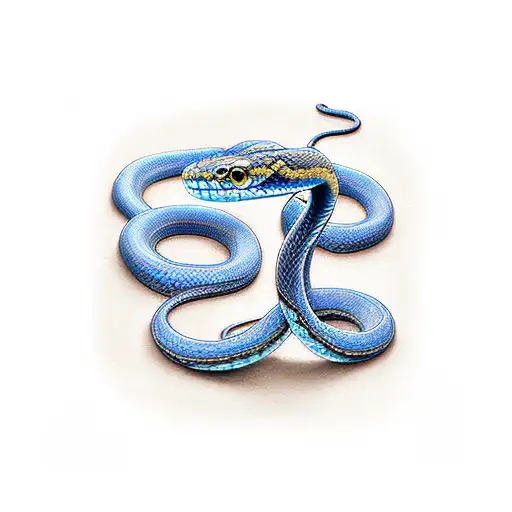Snake Black And Blue
