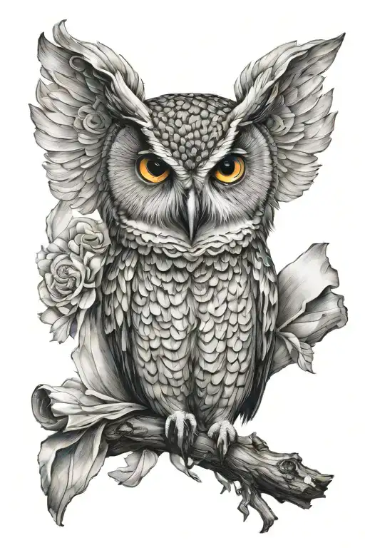An Owl Holding A Piece Of Papper
