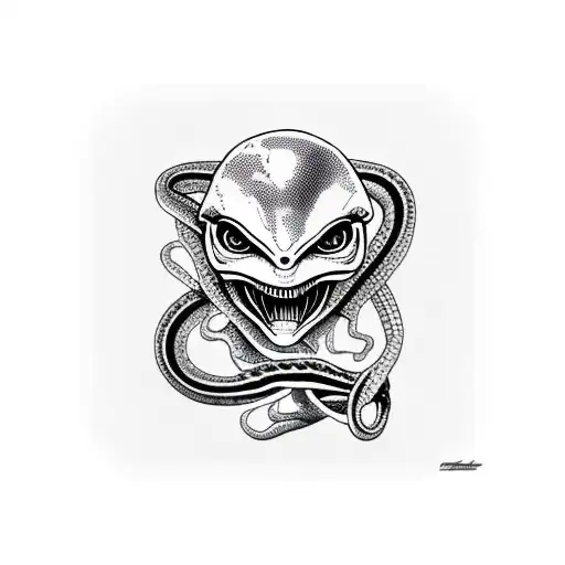 Alien In A Snake Pit Ufo