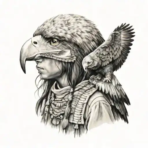 Lakota Child With An Eagle