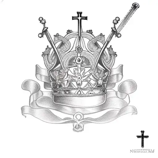 Catholic Crown And Sword