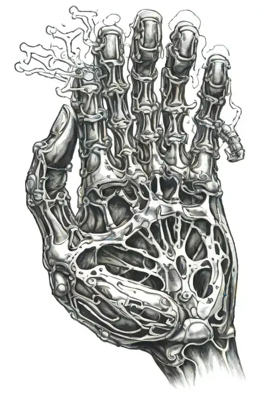 X-ray Hand On Fire