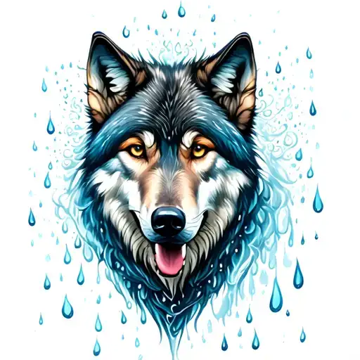 Wolf Surrounded My Rain Sleeve