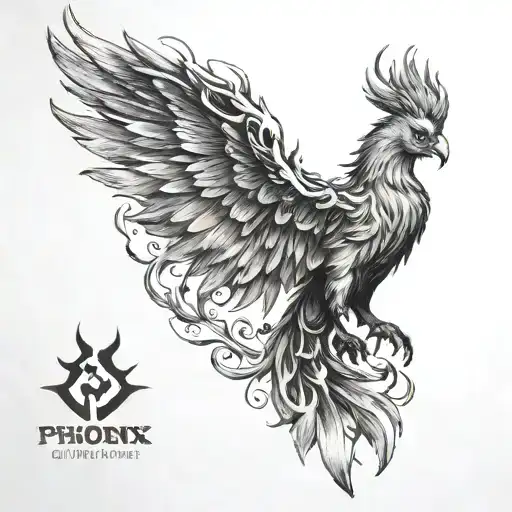 Phoenix Rising From The Ashes And Name Claire