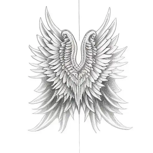 Six Winged Angel Covering Feet And Eyes