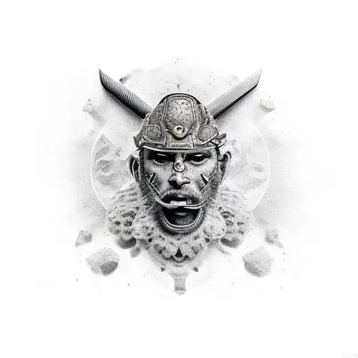 Warrior Head On Shoulder