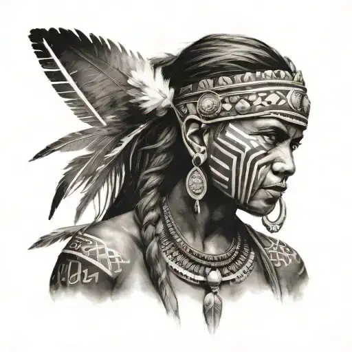 Aboriginal South-american Warrior Woman