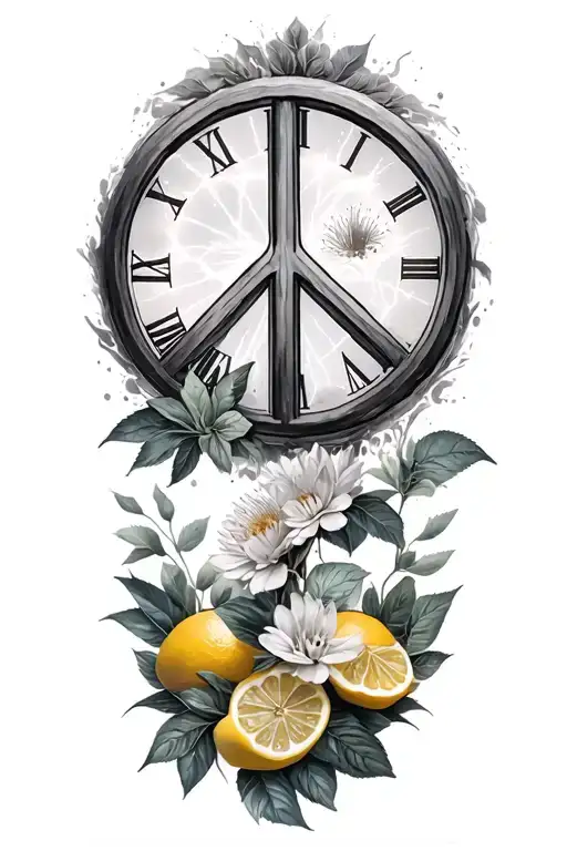 Peace And Lightining Storm And Time And Nature And Flowers And Lemons