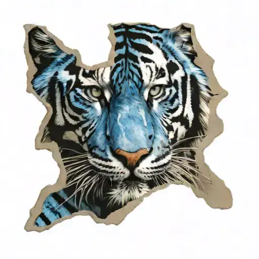 Tiger Pawmarks Blue Tiger Camo