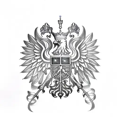 Polish Eagle With Crown Coat Of Arms