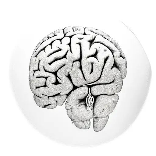 Gorilla Hand Holding A Human Brain With Medellin City In The Background