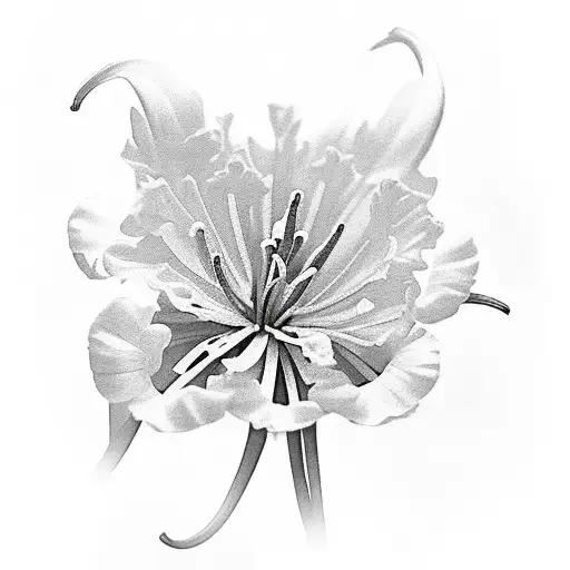 Carnation Flower And Spyder Lily Flower Up And Down