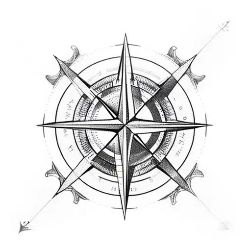 Compass With Chrystian Cross