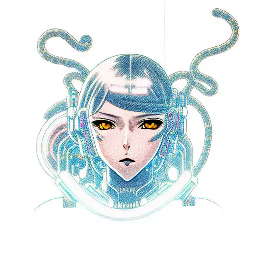 Anime Cyberpunk Retro Girl Future