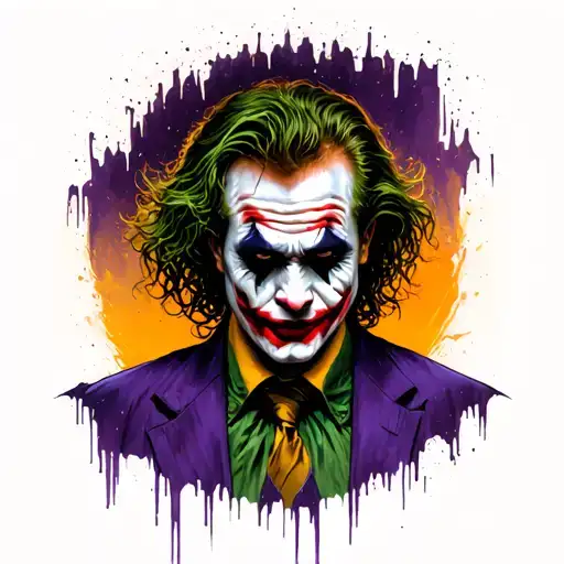 Heath Ledger Joker Inside The Dark Night Logo