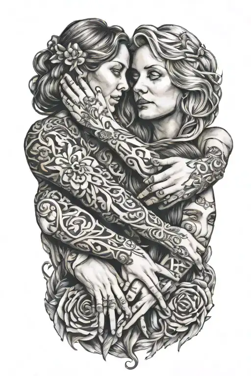 3 Sisters 1 Brother Holding Hands