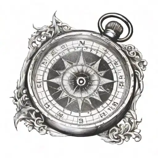 Compass With Eye In Middle