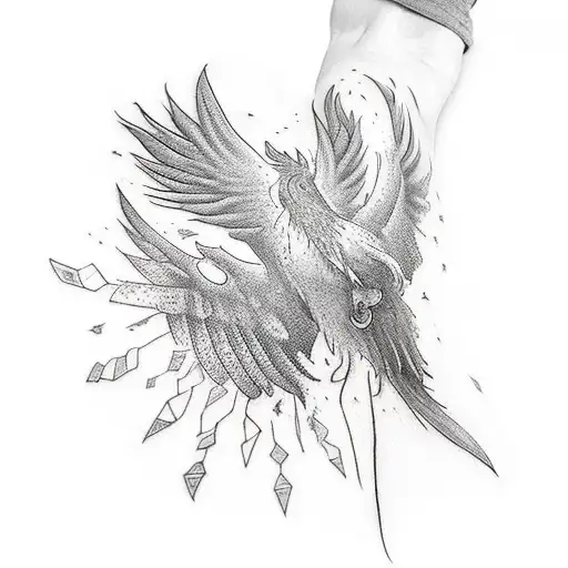 Phoenix Man Style On A Forearm