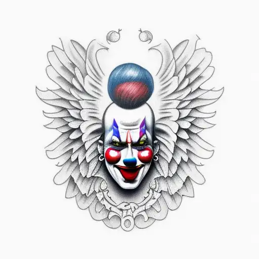 Angel With Clown Mask