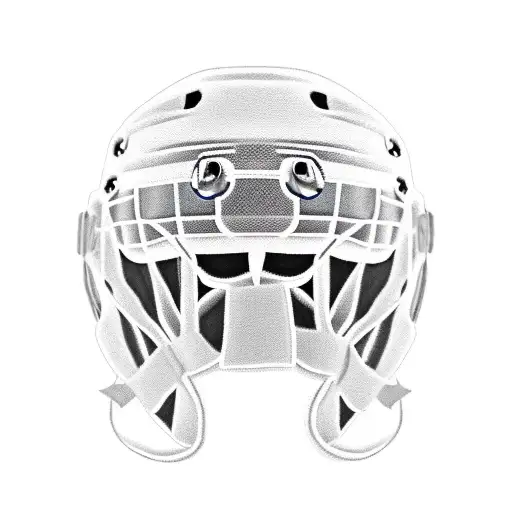 Bald Eagle Wearing Hockey Helmet