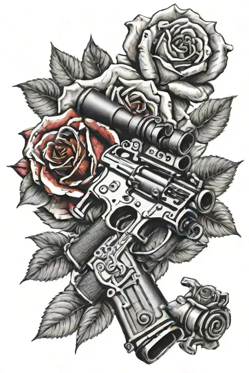 M4 Rifle Red Rose