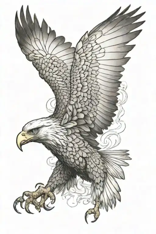 Eagle Wing Smoke Forming The Shape