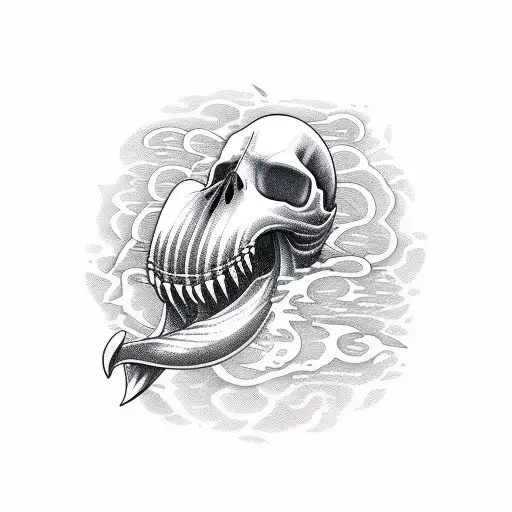 Skull Whale Boat Mapa